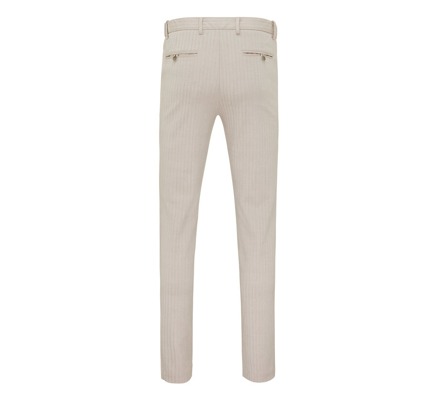 EPPO Melange Herringbone Trouser Beige (TRPAJA176 - 101)