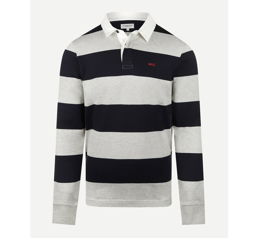 Striped Rugby Sweater Grey Mel. (MM252.8004.01 - 1202)