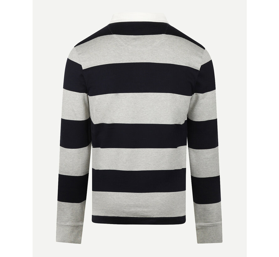 Striped Rugby Sweater Grey Mel. (MM252.8004.01 - 1202)