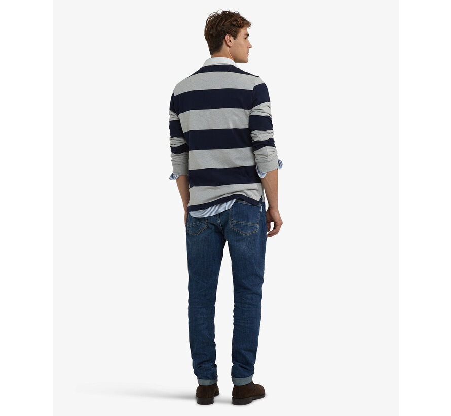 Striped Rugby Sweater Grey Mel. (MM252.8004.01 - 1202)