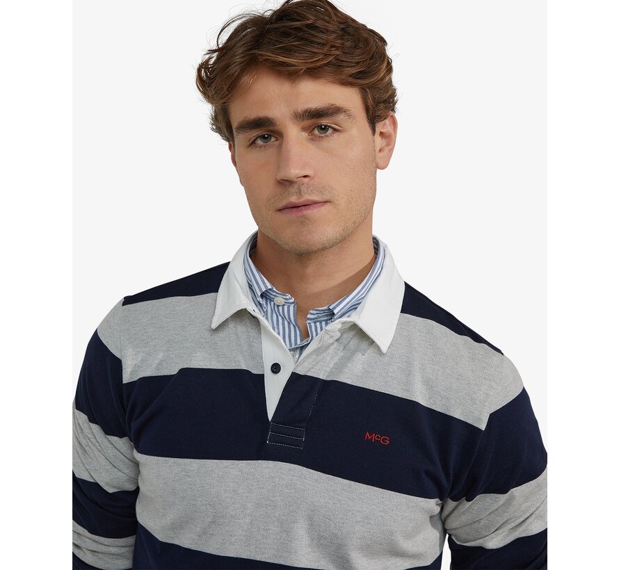 Striped Rugby Sweater Grey Mel. (MM252.8004.01 - 1202)