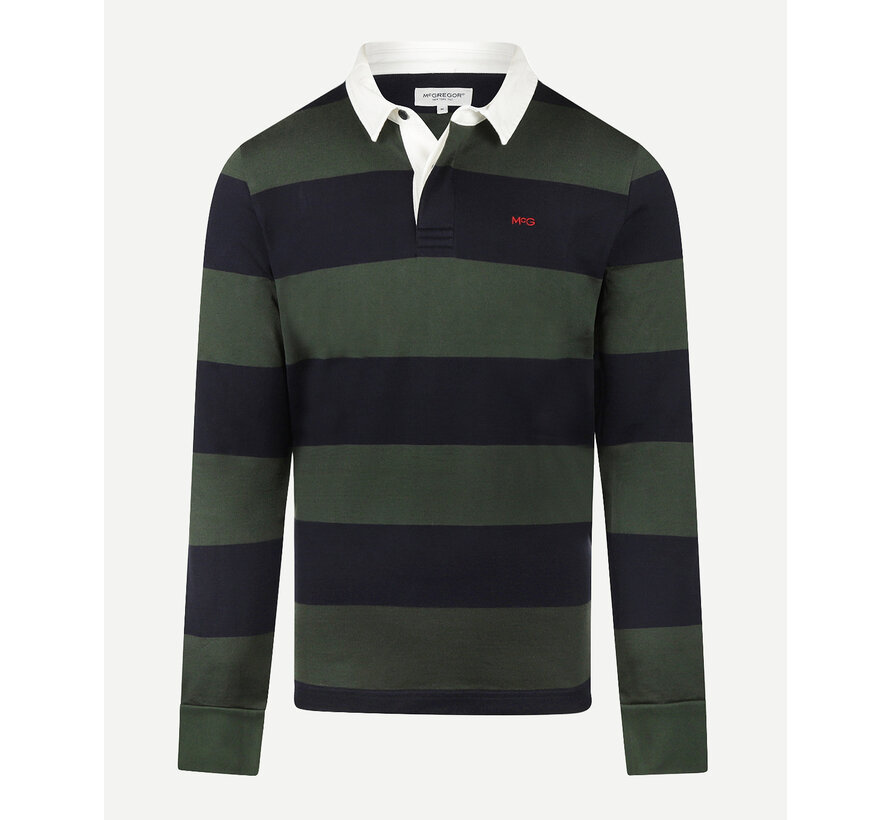 Striped Rugby Sweater Dark Olive (MM252.8004.01 - 5103)