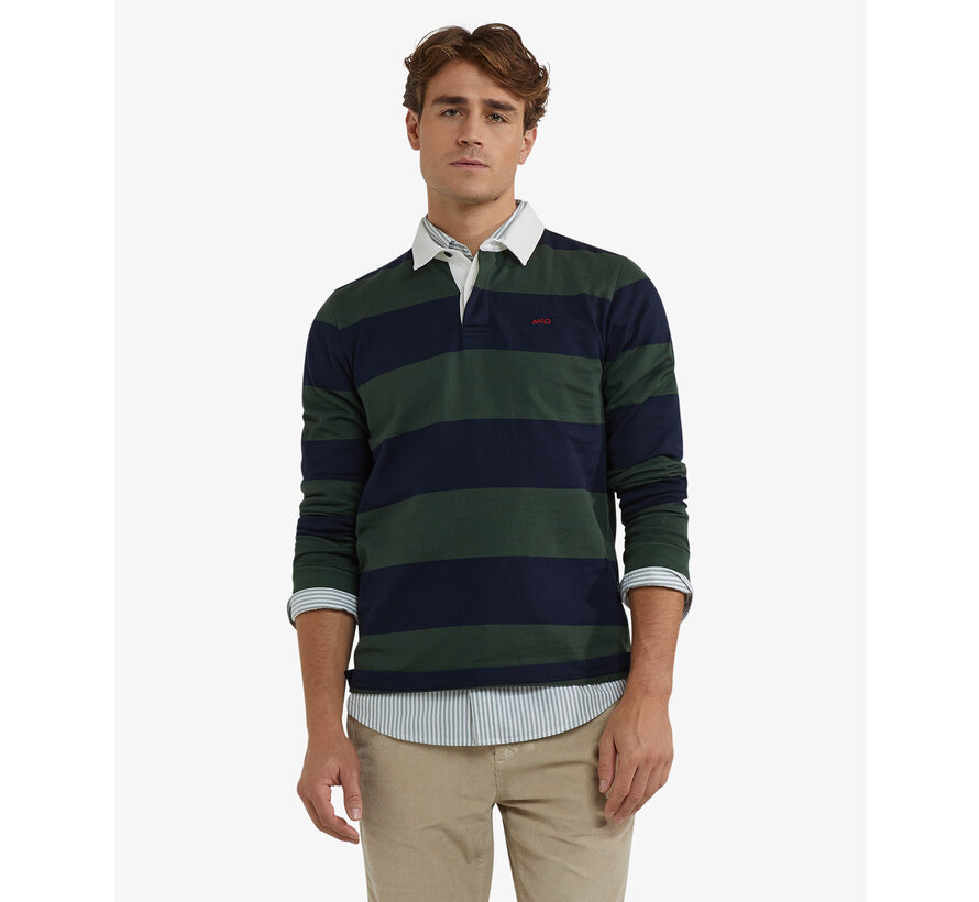 Striped Rugby Sweater Dark Olive (MM252.8004.01 - 5103)