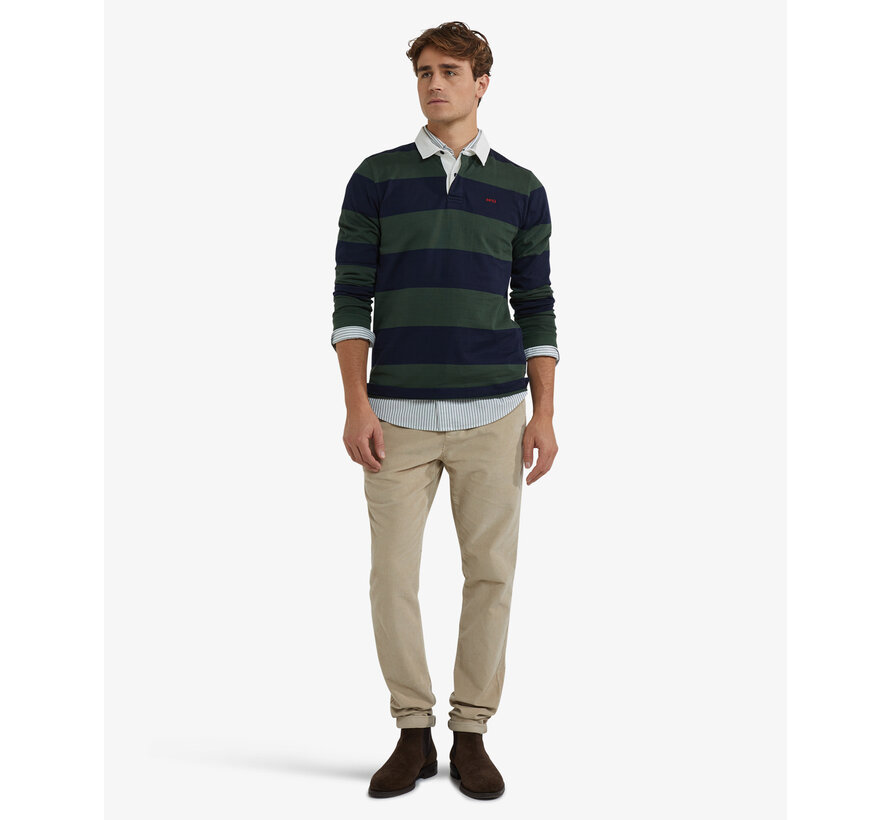 Striped Rugby Sweater Dark Olive (MM252.8004.01 - 5103)