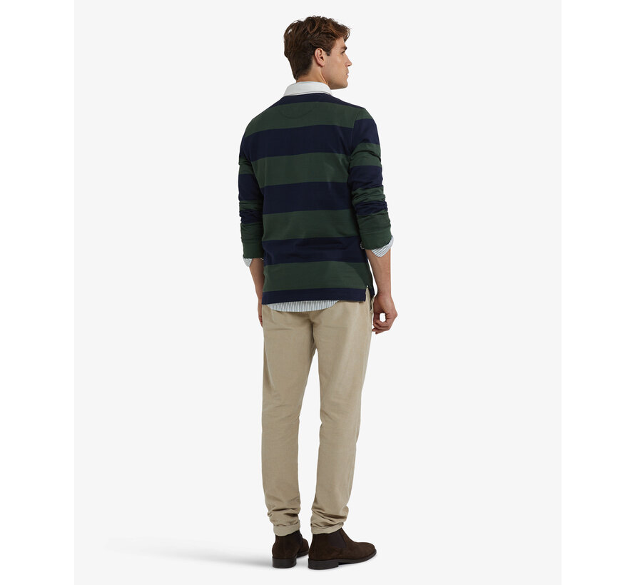 Striped Rugby Sweater Dark Olive (MM252.8004.01 - 5103)