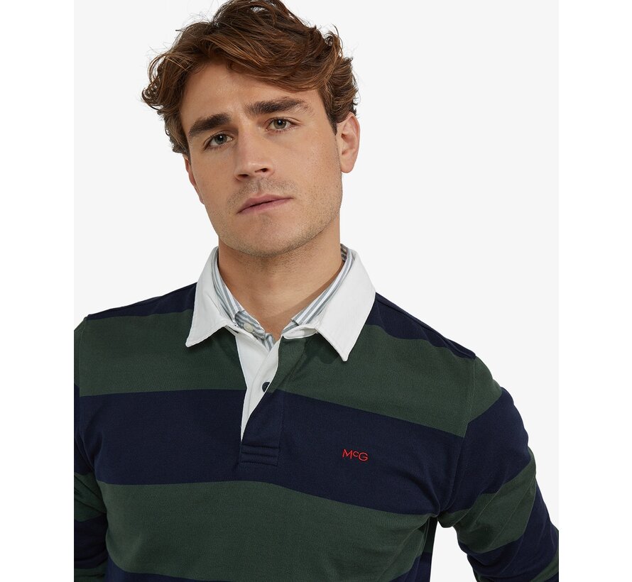 Striped Rugby Sweater Dark Olive (MM252.8004.01 - 5103)