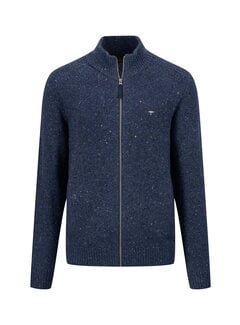 Fynch Hatton Vest Zip Cardigan Wol Navy (1410 347 - 690)