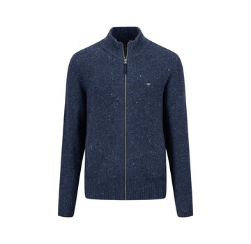 Fynch Hatton Vest Zip Cardigan Wol Navy (1410 347 - 690)