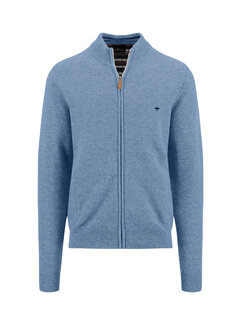 Fynch Hatton Vest Zip Cardigan Structure Cloud Blue (1411 322 - 625)