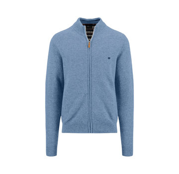 Fynch Hatton Vest Zip Cardigan Structure Cloud Blue (1411 322 - 625)