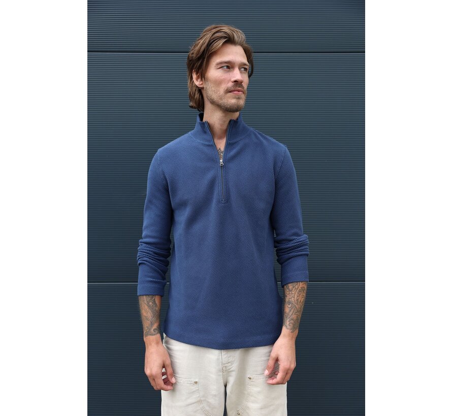 Half Zip Trui KN Oblique Insignia Blue (2401020802 - 440)