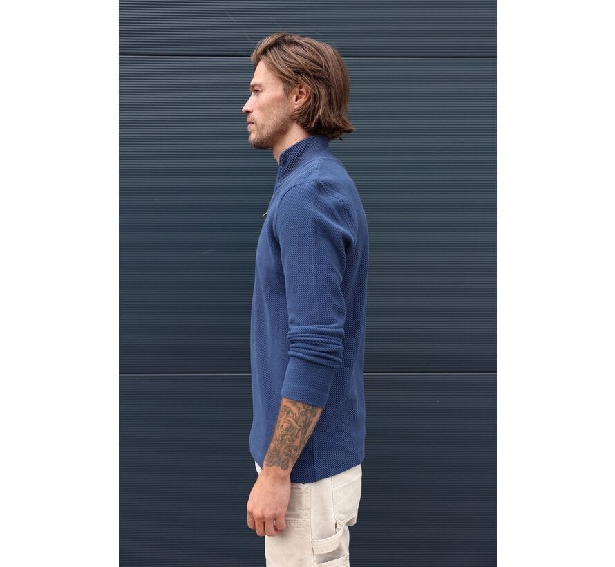 Half Zip Trui KN Oblique Insignia Blue (2401020802 - 440)