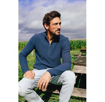 Kultivate Half Zip Trui KN Oblique Insignia Blue (2401020802 - 440)