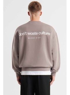 Don't Waste Culture Sweater Matt Warm Grey (D14.1315 - 155)