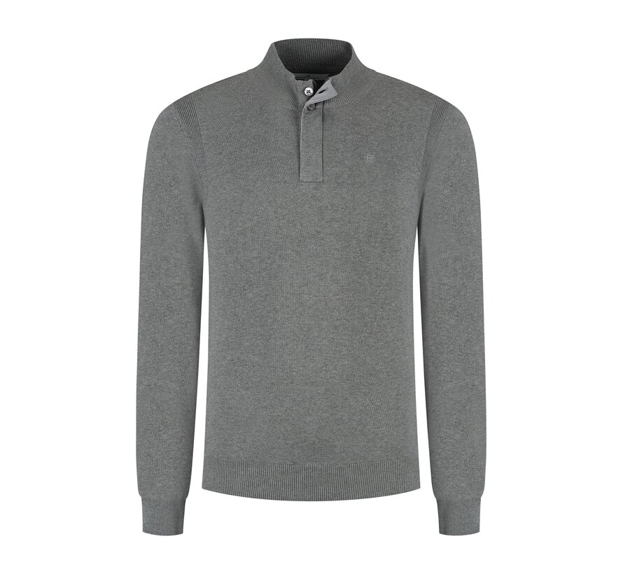 Pullover Premium half zip jers Grey Melé (52.1143 - 123)