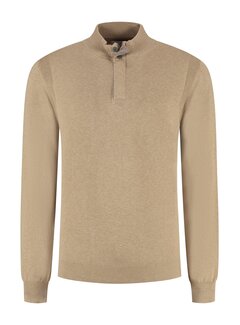 Fellows United Pullover Premium half zip jers Mid brown/bronze (52.1143 - 145)