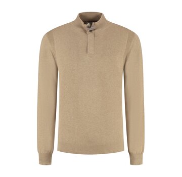 Fellows United Pullover Premium half zip jers Mid brown/bronze (52.1143 - 145)