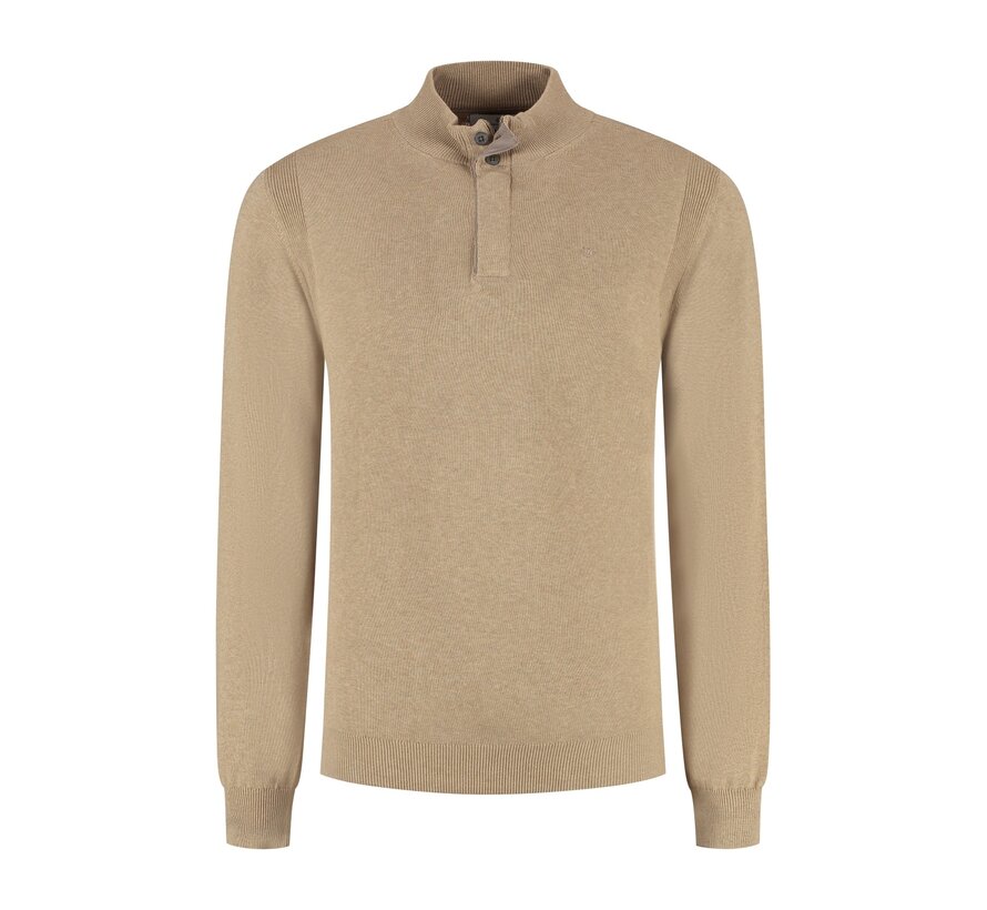 Pullover Premium half zip jers Mid brown/bronze (52.1143 - 145)