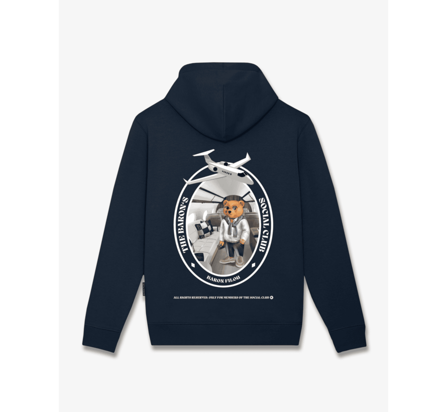 Hoodie Oval Backprint Filou CLII., navy blue