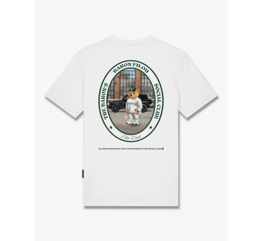 T-Shirt Oval Backprint Filou CXLVII., white