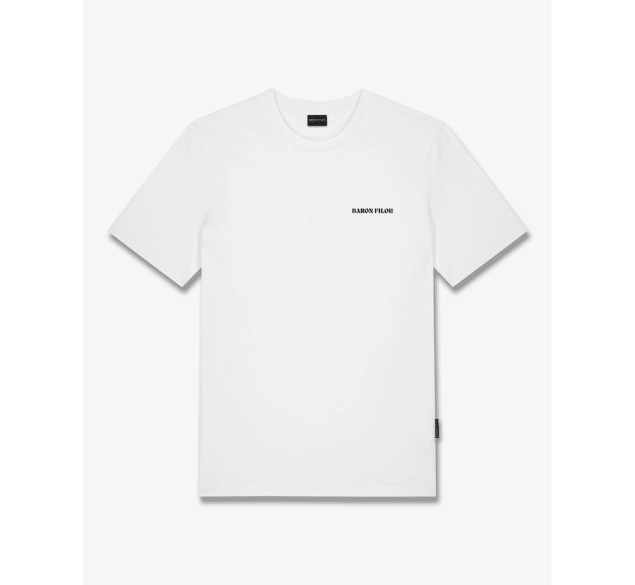 T-Shirt Oval Backprint Filou CXLVII., white