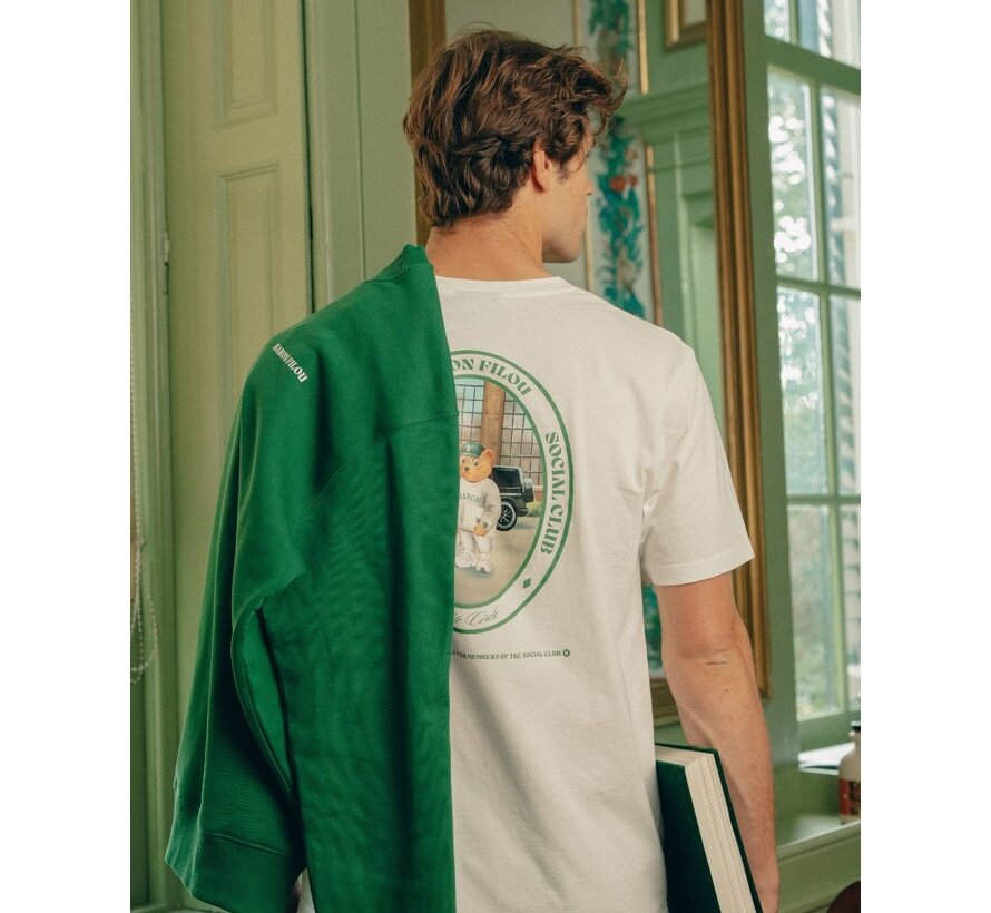 T-Shirt Oval Backprint Filou CXLVII., white