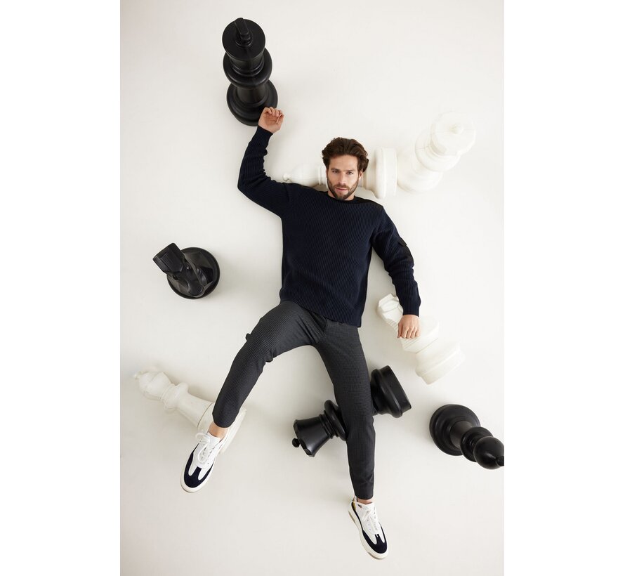 DACIANO Rib knit with nylon part Navy (TRKWIE109 - 803)