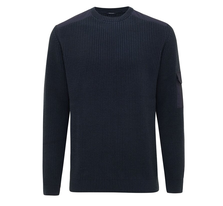 DACIANO Rib knit with nylon part Navy (TRKWIE109 - 803)