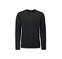 T-Shirt Long Sleeve Granddad Slub Melange Black (25150905 - 020)