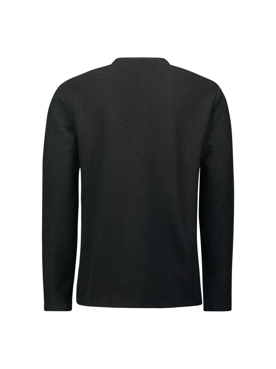 No Excess T-Shirt Long Sleeve Granddad Slub Melange Black  XL No Excess