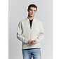 Sweater Full Zipper Jacquard Mix Bomber Chalk Grey (27100119 - 017)