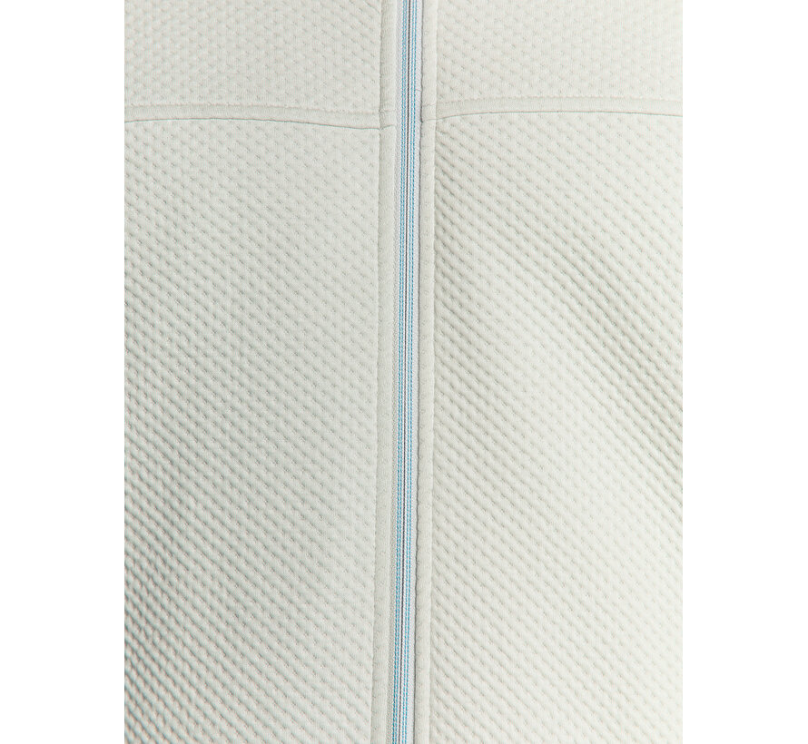 Sweater Full Zipper Jacquard Mix Bomber Chalk Grey (27100119 - 017)