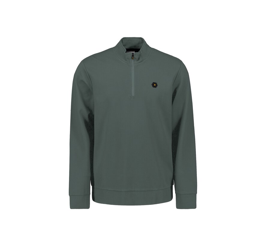 Sweater Half Zipper Dark Steel (27100204 - 124)