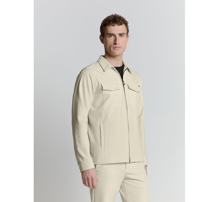 Overshirt Full Zipper Stretch Sedoc Cement (27510104 - 122)