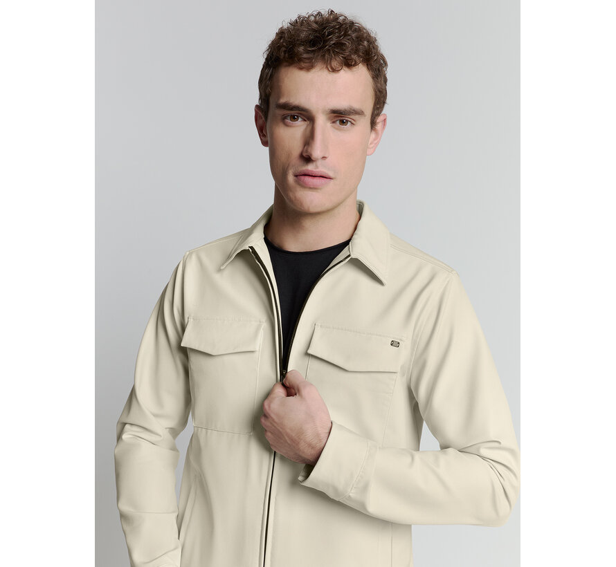 Overshirt Full Zipper Stretch Sedoc Cement (27510104 - 122)