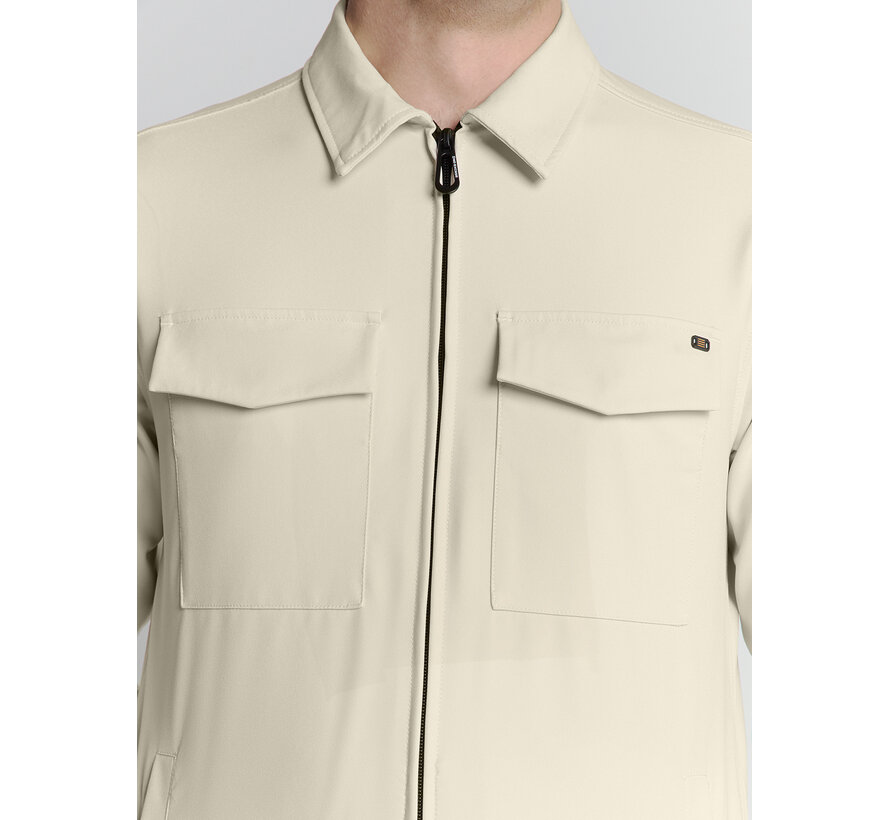 Overshirt Full Zipper Stretch Sedoc Cement (27510104 - 122)