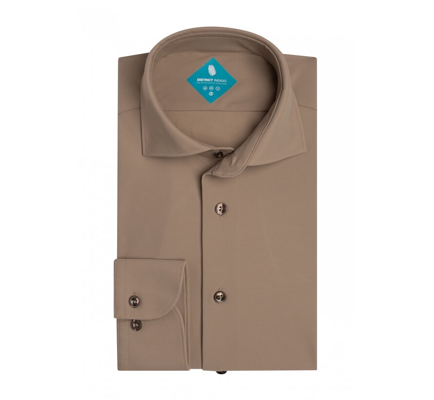 Pique Performance Shirt Mid Brown (7.31.025.780 - 043)