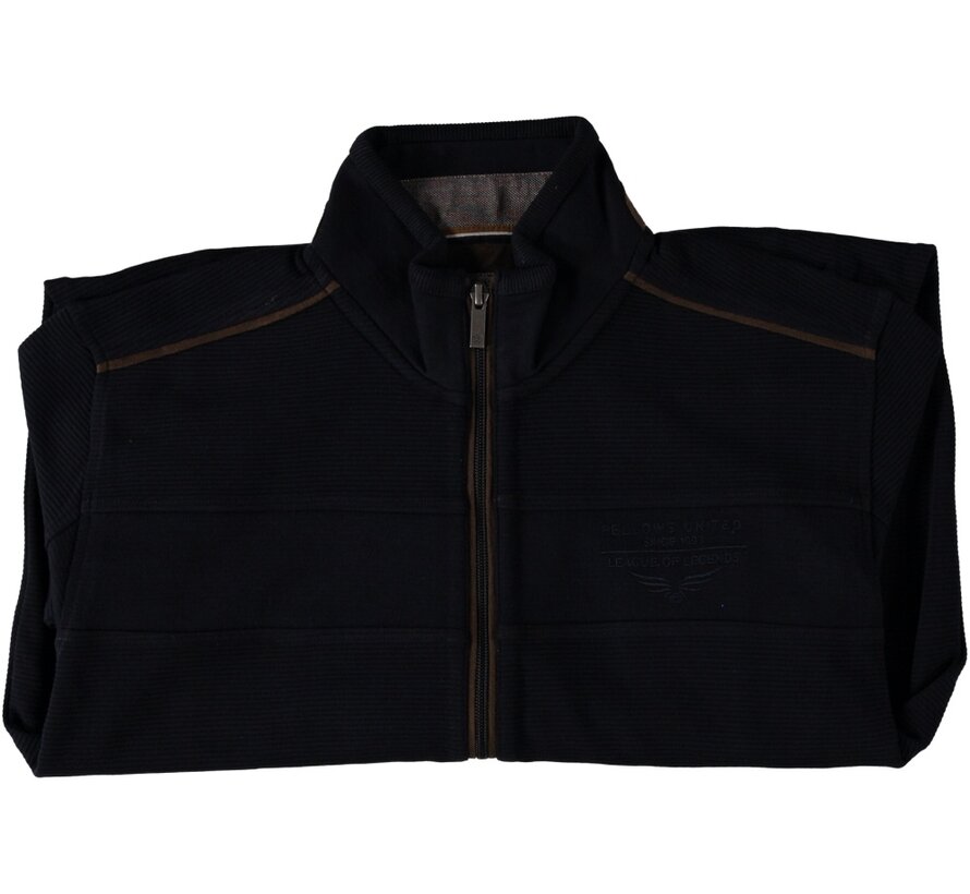 Cardigan Vest Fine Rib Structure Navy (42.2630 - 110)