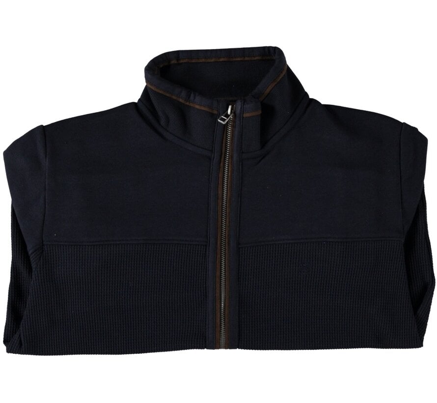 Cardigan Vest Waffle Structure Navy (51.2604 - 110)