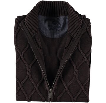 Fellows United Cardigan Vest Cable Overdye Brown (22.1115 - 140)