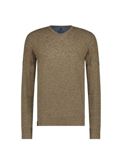 Fellows United Pullover V-Neck Structure Knit Oker (32.1103 - 151)