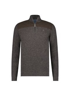 Fellows United Pullover Half Zip Rough Twill Brown (32.1115 - 140)