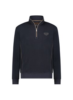 Fellows United Half Zip Pullover Waffle Mixed Fabric Navy (32.2604 - 110)