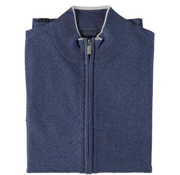 Fellows United Cardigan Vest  Zig Zag Structure Blue (51.1104 - 113)