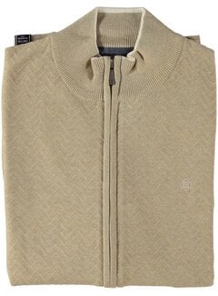 Fellows United Cardigan Vest Zig Zag Structure Beige (51.1104 - 145)