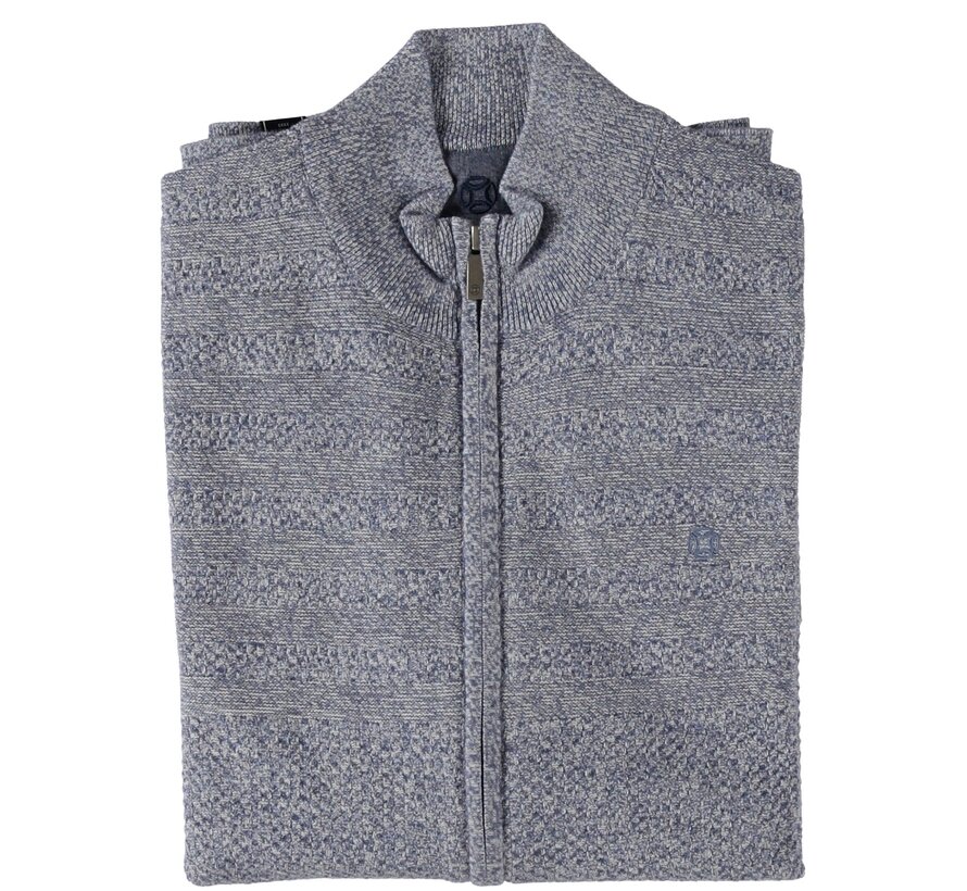 Cardigan Vest Structured Stripes Blue (51.1106 - 113)