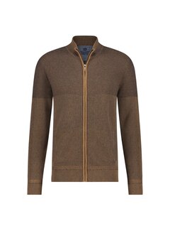 Fellows United Cardigan Vest Tuck Plated Mid Brown (42.1121 - 143)