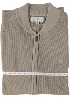Fellows United Fellows United Cardigan Vest Tuck Knit Premium Beige (51.1161 - 146)