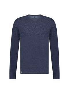 Fellows United Pullover V-neck Structure Knit Navy (32.1103 - 110)