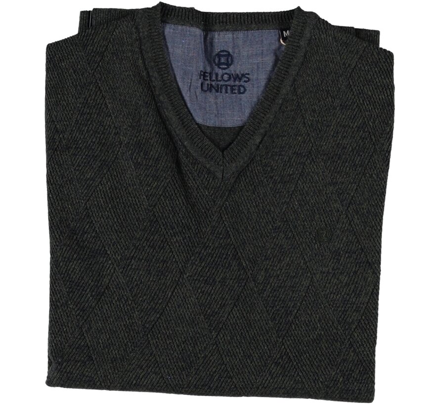 Pullover V-neck Argyle Fantasy Green (32.1120 - 172)